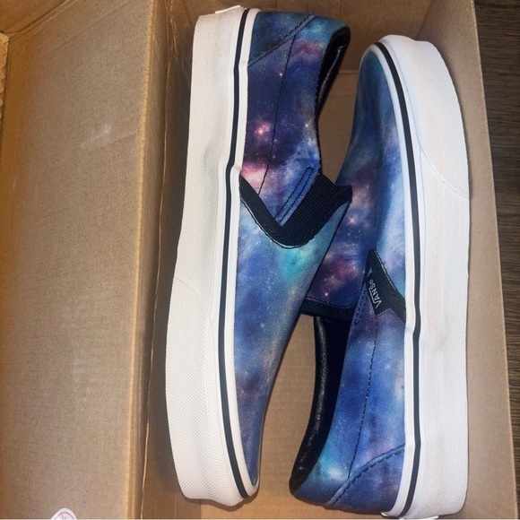 Vans Cosmic Blue Slip-On Shoes Sz 7 - Picture 9 of 9